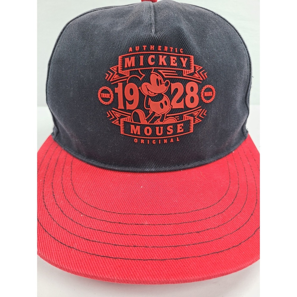 Disney Parks Mickey Mouse 1928 Snapback Hat Flat Bill Retro Streetwear Classic